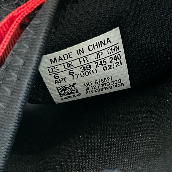 Adidas Adilette Sandals 4.0 ‘Black Red Orange Green’ (size mens 6/wmns 7) - Picture 8 of 10